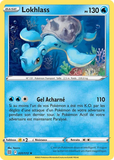 Lokhlass, carte Pokémon BRS 031 — extension Stars Étincelantes