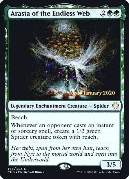 Arasta de la Toile sans fin, carte Magic PTHB 165s — extension Theros Beyond Death Promos