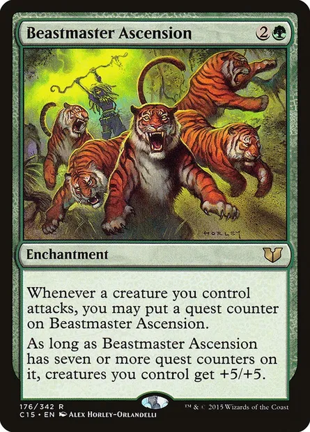 Beastmaster Ascension, Magic card C15 176 — Commander 2015 set