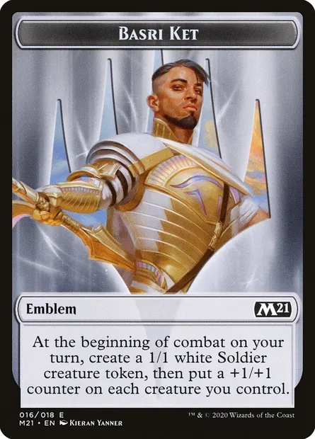 Basri Ket Emblem, carte Magic TM21 16 — extension Core Set 2021 Tokens