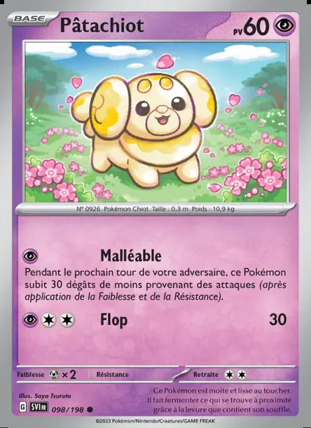 Pâtachiot, carte Pokémon SVI 098 — extension Écarlate et Violet