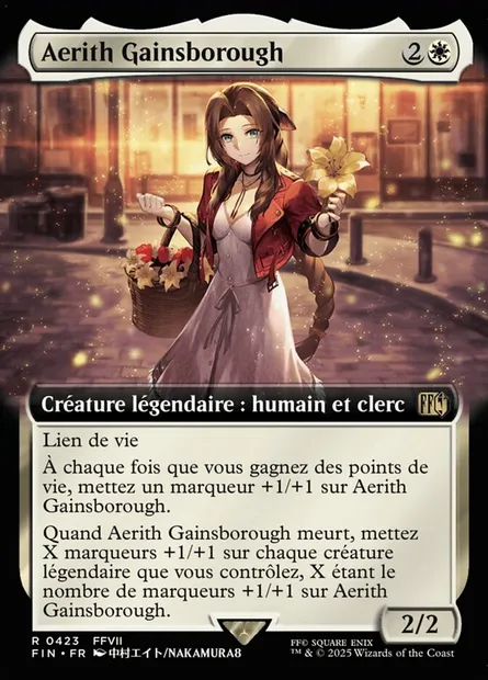 Aerith Gainsborough, carte Magic FIN 423 — extension Final Fantasy