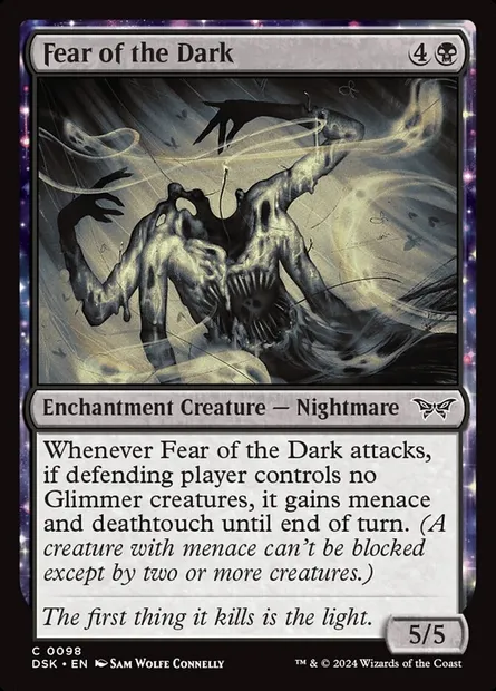 Fear of the Dark, Magic card DSK 98 — Duskmourn: House of Horror set