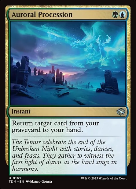 Auroral Procession, Magic card TDM 169 — Tarkir: Dragonstorm set