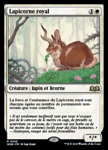 Lapicorne royal, carte Magic WOE 25 — extension Wilds of Eldraine