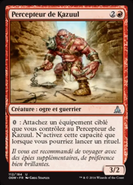 Percepteur de Kazuul, carte Magic OGW 112 — extension Le serment des Sentinelles