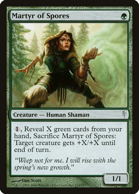Martyr of Spores, Magic card CSP 113 — Coldsnap set
