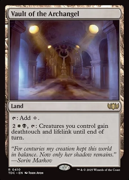 Vault of the Archangel, Magic card TDC 410 — Tarkir: Dragonstorm Commander set