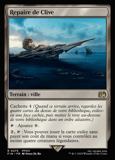 Repaire de Clive, carte Magic FIN 275 — extension Final Fantasy