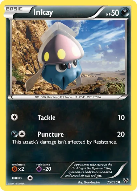 Inkay, Pokémon card XY 75 — XY set