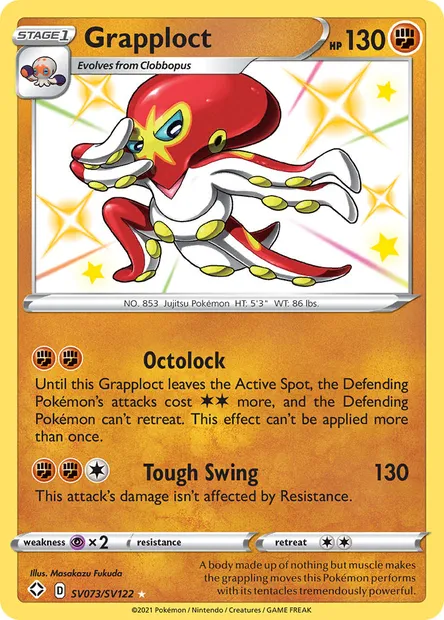 Grapploct, Pokémon card SHF SV073 — Shining Fates set