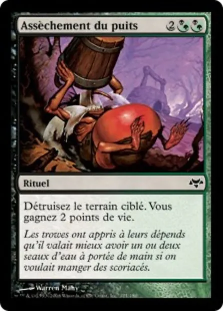 Assèchement du puits, carte Magic EVE 121 — extension Coucheciel