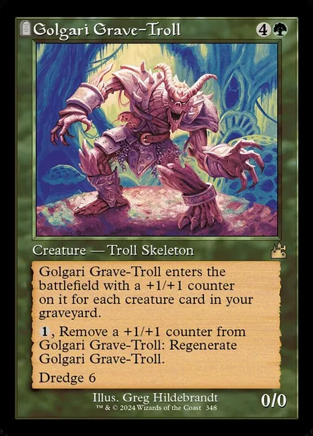 Golgari Grave-Troll, Magic card RVR 348 — Ravnica Remastered set