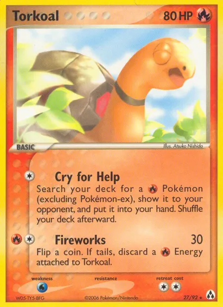 Torkoal, Pokémon card LM 27 — Legend Maker set