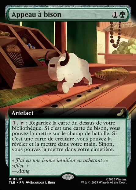 Appeau à bison, carte Magic TLE 202 — extension Avatar: The Last Airbender Eternal