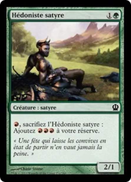 Hédoniste satyre, carte Magic THS 174 — extension Theros