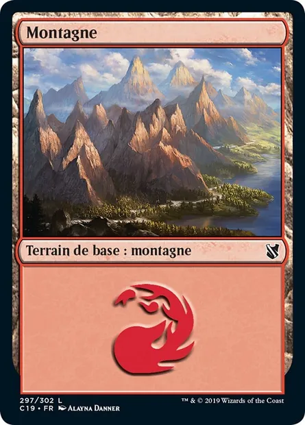 Montagne, carte Magic C19 297 — extension Commander 2019