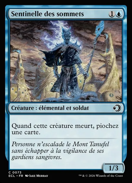 Sentinelle des sommets, carte Magic ECL 73 — extension Lorwyn Eclipsed