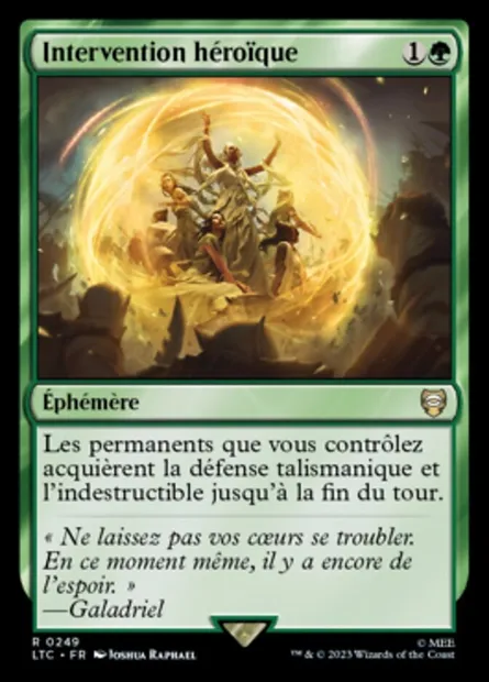 Intervention héroïque, carte Magic LTC 249 — extension Tales of Middle-earth Commander
