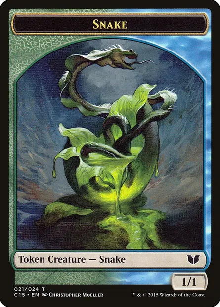 Snake, Magic card TC15 21 — Commander 2015 Tokens set