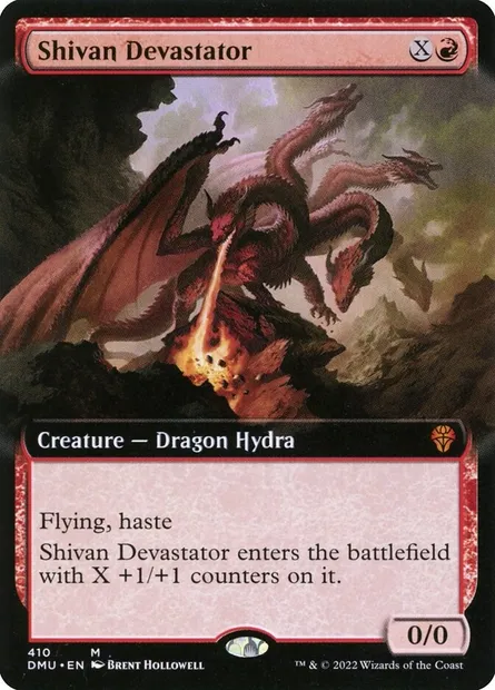 Shivan Devastator, Magic card DMU 410 — Dominaria United set