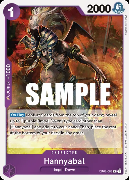 Hannyabal, carte One Piece OP02-083 — extension PARAMOUNT WAR