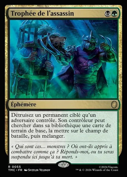 Trophée de l'assassin, carte Magic TMC 55 — extension Teenage Mutant Ninja Turtles Eternal