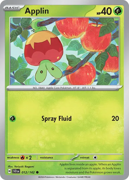 Applin, Pokémon card SCR 012 — Stellar Crown set