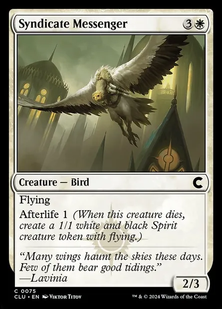 Syndicate Messenger, Magic card CLU 75 — Ravnica: Clue Edition set