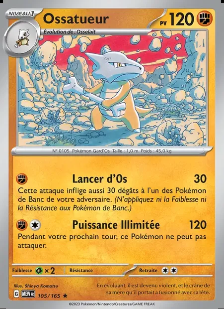 Ossatueur, carte Pokémon MEW 105 — extension 151