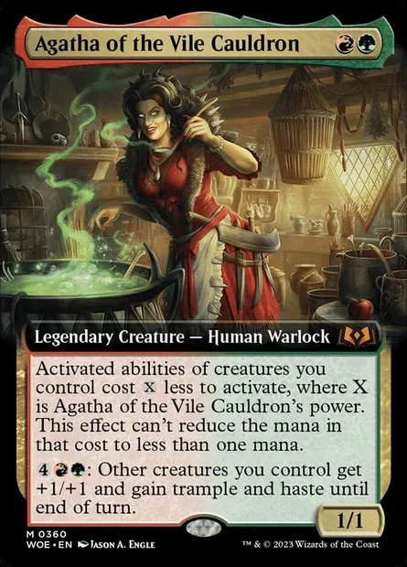 Agatha of the Vile Cauldron, Magic card WOE 360 — Wilds of Eldraine set