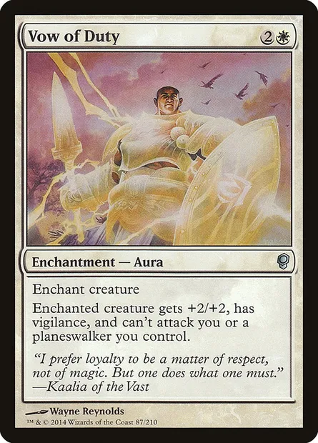 Vœu de devoir, carte Magic CNS 87 — extension Conspiration