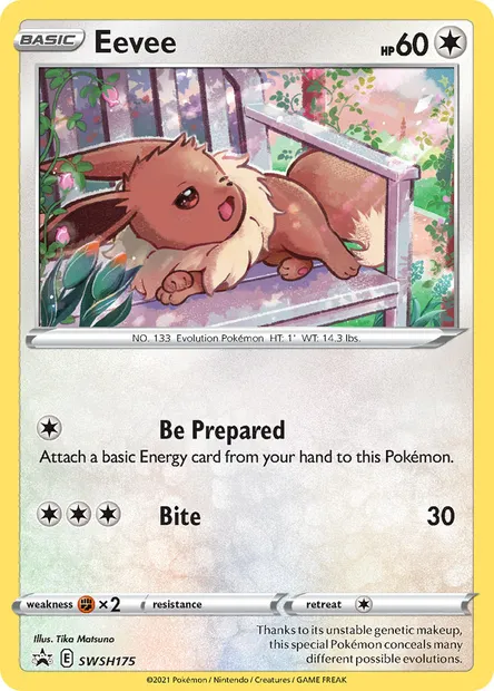 Eevee, Pokémon card SWSH 175 — SWSH Black Star Promos set