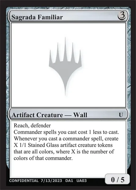 Sagrada Familiar, Magic card UNK UA03d — Unknown Event set