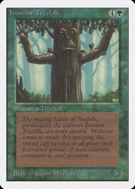 Ironroot Treefolk, Magic card 2ED 204 — Unlimited Edition set