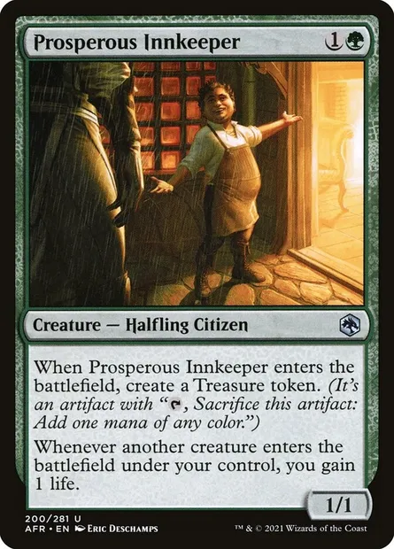 Prosperous Innkeeper, Magic card AFR 200 — Adventures in the Forgotten Realms set