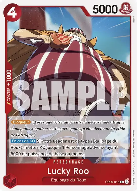 Lucky Roo, carte One Piece OP09-015 — extension LES NOUVEAUX EMPEREURS