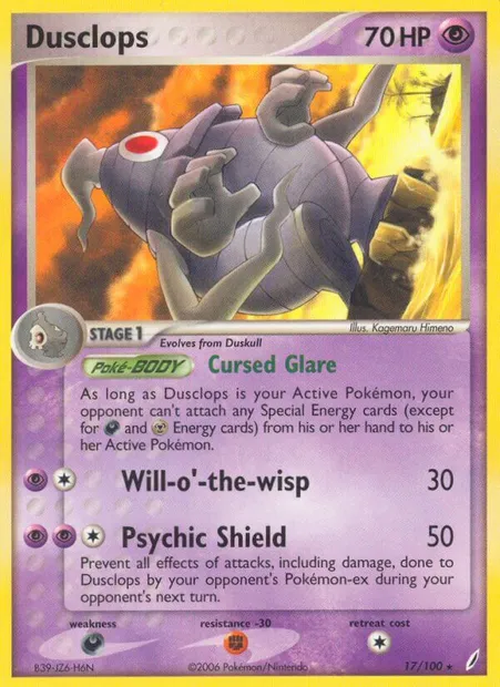 Dusclops, Pokémon card CG 17 — Crystal Guardians set