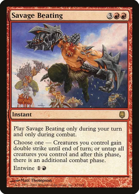 Savage Beating, Magic card DST 67 — Darksteel set