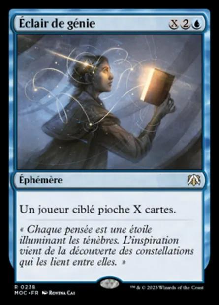 Éclair de génie, carte Magic MOC 238 — extension March of the Machine Commander