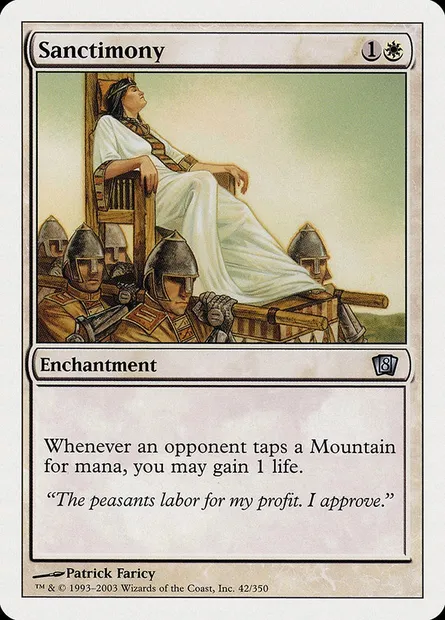 Sanctimony, Magic card 8ED 42 — Eighth Edition set