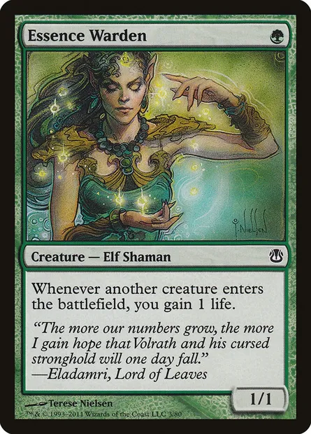Essence Warden, Magic card DDH 3 — Duel Decks: Ajani vs. Nicol Bolas set