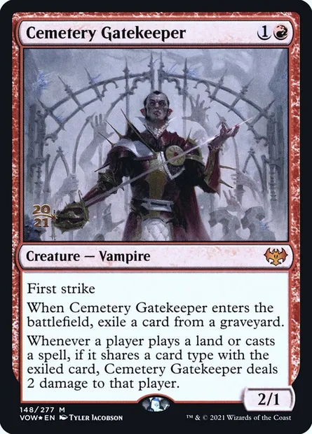 Cemetery Gatekeeper, Magic card PVOW 148s — Innistrad: Crimson Vow Promos set