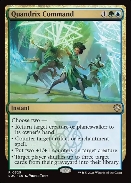 Commandement de Quandrix, carte Magic SOC 325 — extension Secrets of Strixhaven Commander