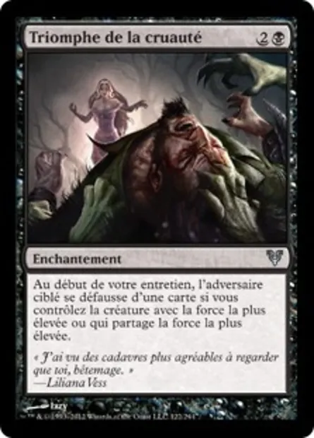 Triomphe de la cruauté, carte Magic AVR 122 — extension Avacyn ressuscitée