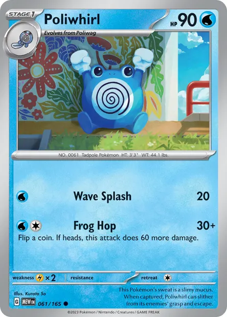Poliwhirl, Pokémon card MEW 061 — 151 set