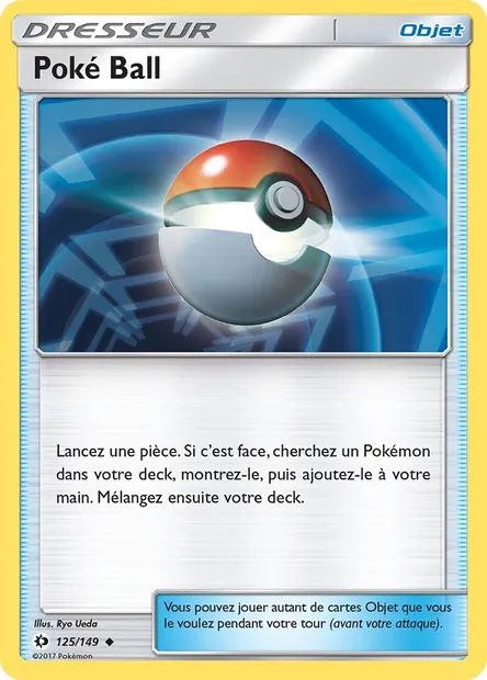 Poké Ball, carte Pokémon SUM 125 — extension Soleil et Lune