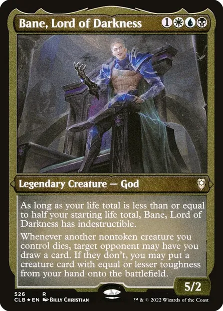 Baine, le Seigneur noir, carte Magic CLB 526 — extension Commander Légendes : la bataille de la Porte de Baldur