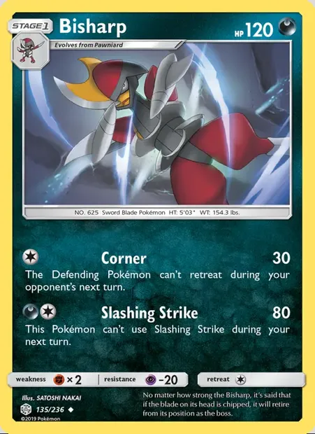 Bisharp, Pokémon card CEC 135 — Cosmic Eclipse set