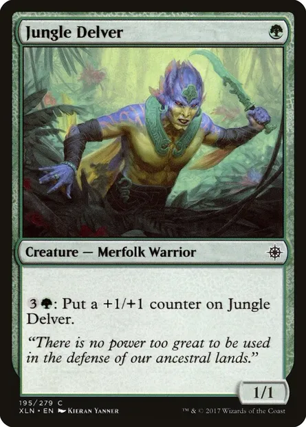 Jungle Delver, Magic card XLN 195 — Ixalan set